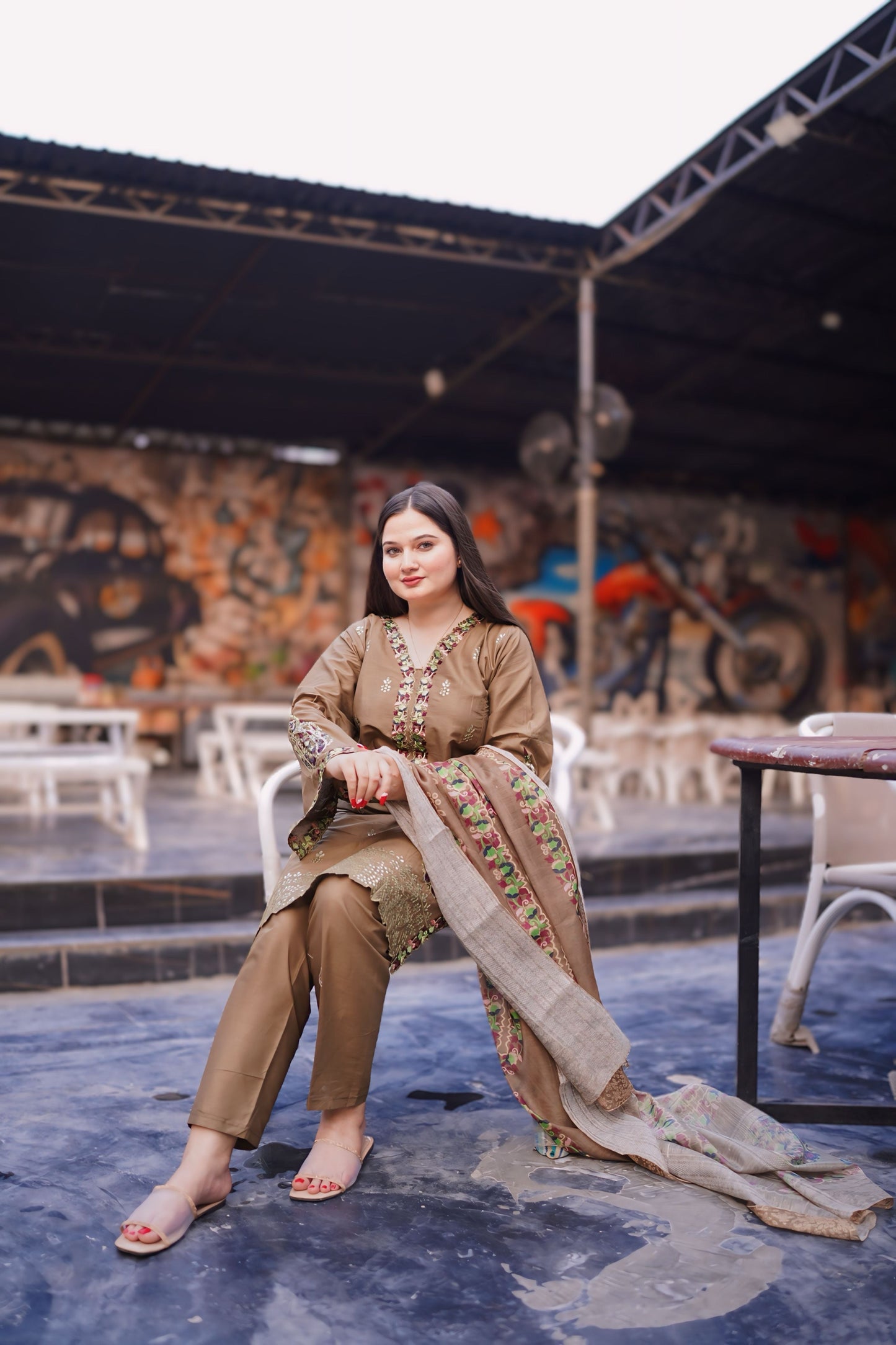 karsiya 3Piece Embroidery Stitched Suit