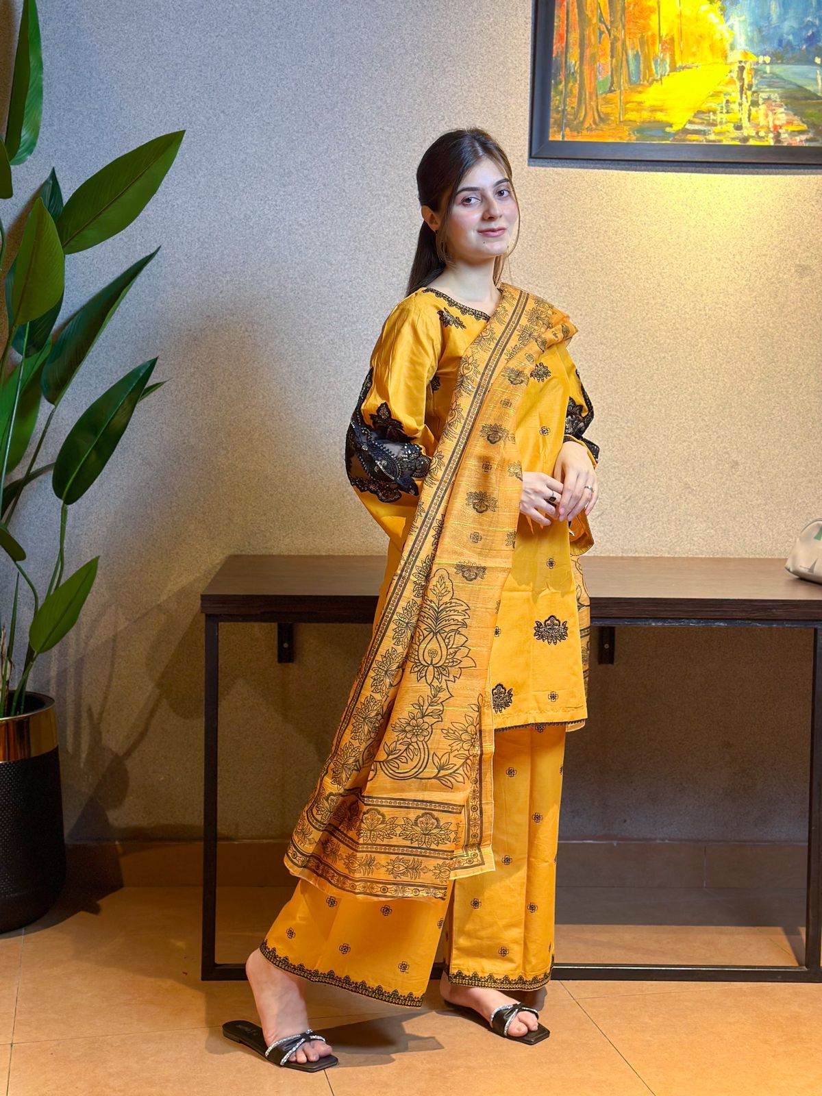 BKC 3 Piece Embroidery Stitched Suit