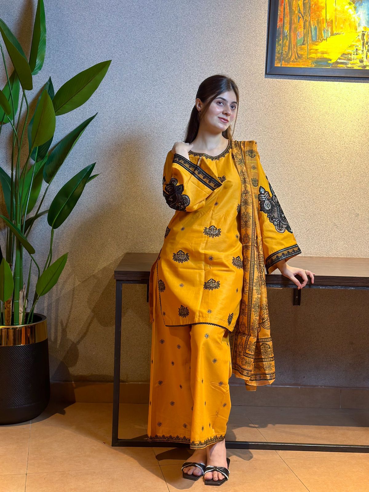 BKC 3 Piece Embroidery Stitched Suit